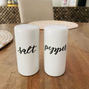 White Porcelain Salt and Pepper Shakers